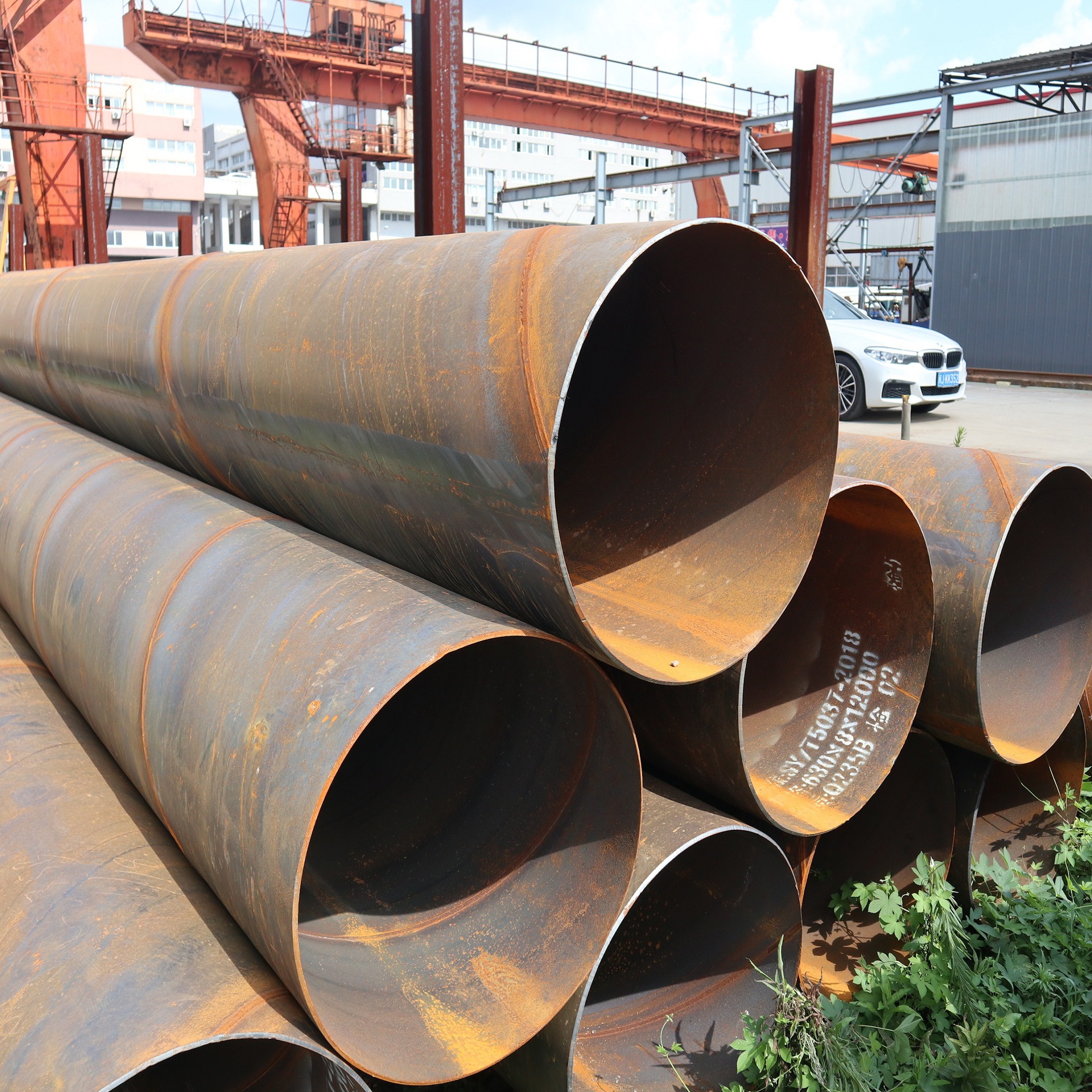 唐山京华q235b黑色碳钢螺旋钢 下水管道 污水排放管 热镀锌螺旋管