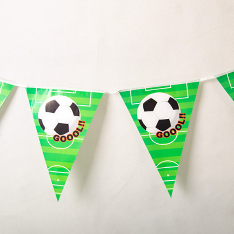 Football Party Paper Cup Paper Pallet Tablecloth Paper Cup Disposable Paper Tableware Boy Carnival Football Party Layout Props