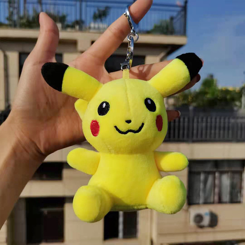 创意皮卡丘钥匙扣挂件迷你玩偶公仔书包挂饰可爱毛绒玩具抓机娃娃