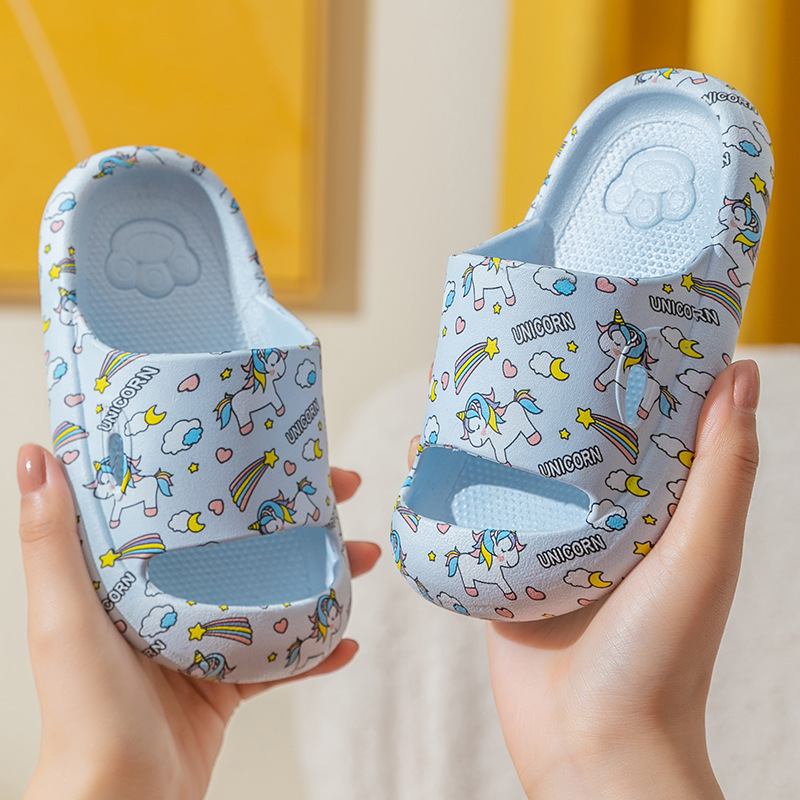 Spot Children's Slippers Girls Boys Cartoon Cute Baby Children's Toe Protecting Bathroom Slippers