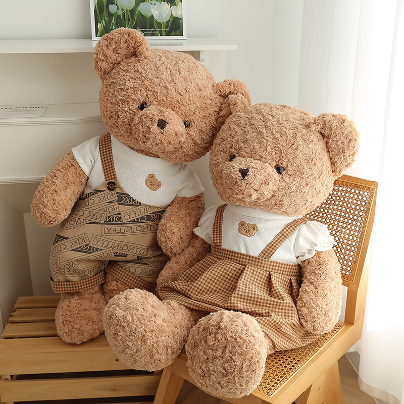 可爱凯迪情侣大熊毛绒玩具大熊公仔布娃娃棕色熊玩偶跨境外贸批发