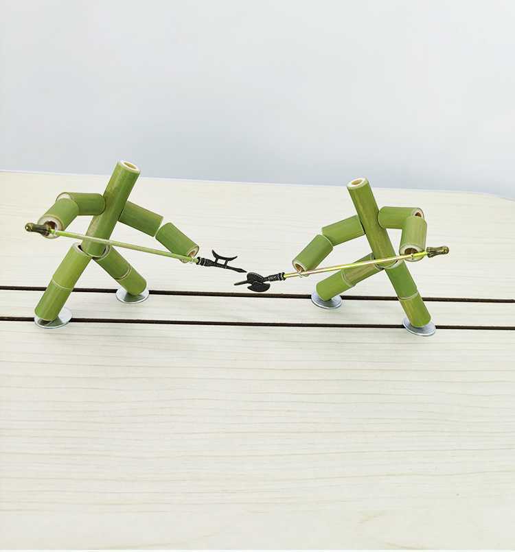 竹节人pk对战玩具小人学生6年级拉线玩偶