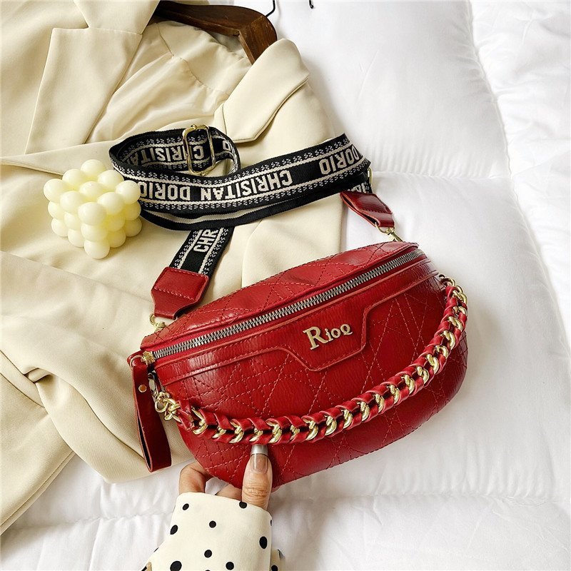 Women's Chest Bag 2021 Spring New Fashion Korean Style Women's Shoulder Crossbody Bag Western Style Chain Bag