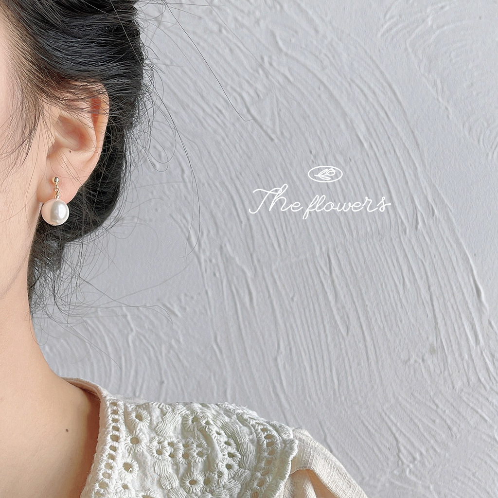 Shijia Pearl Quality ~ Blogger Recommended 925 Silver Needle Plated 14K Handmade Design Pearl Ear Studs Eardrops Earrings