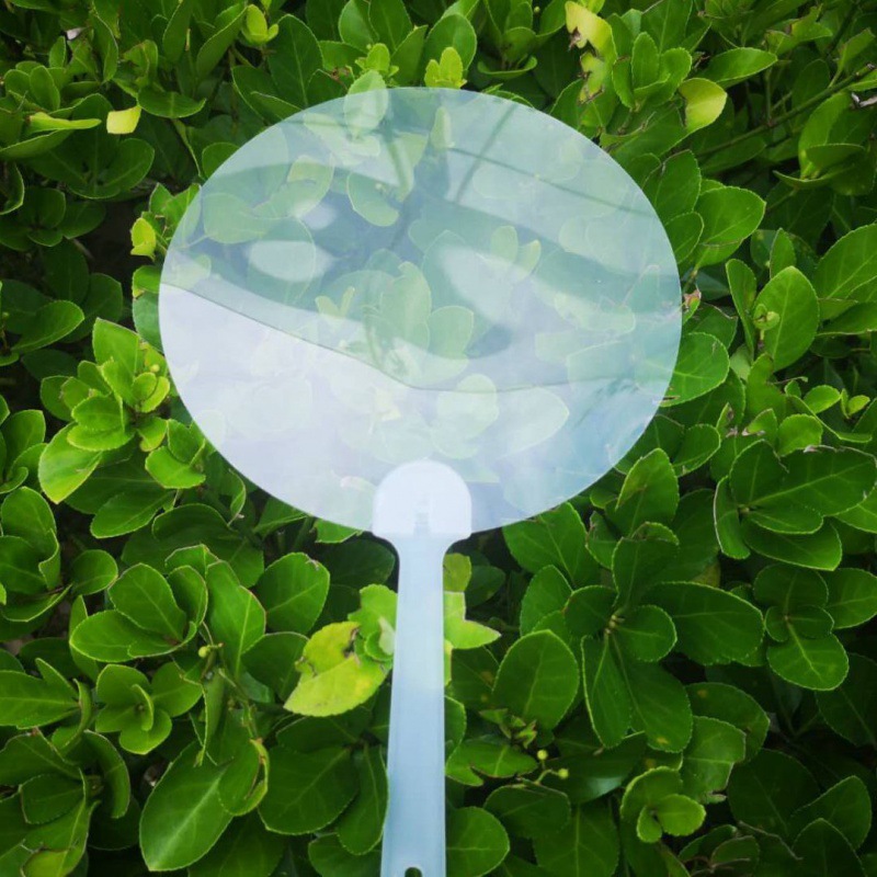 透明扇子应援手帐透扇拼贴空白扇diy手工制作手账胶带创意工具pvc