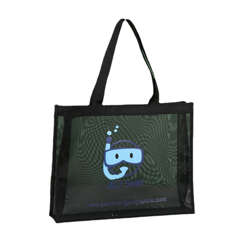 New Style Personalized Creative Translucent Mesh Bag Beach Mesh Packing Bag Nylon Mesh Shopping Handbag