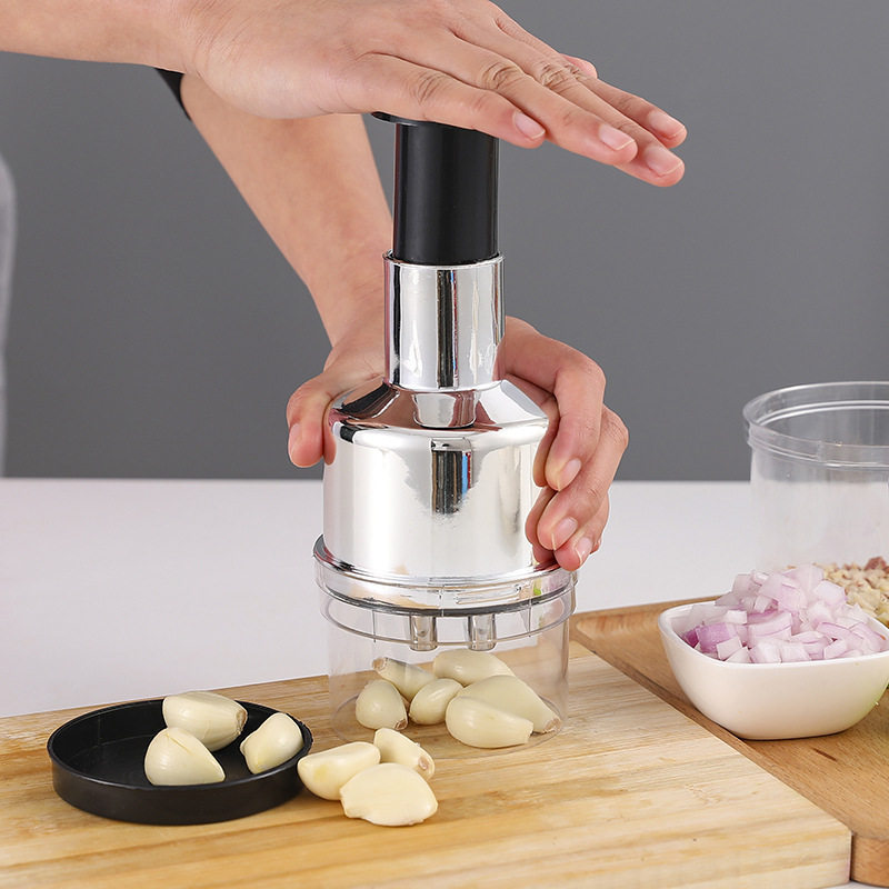 304 Stainless Steel Pressing Cutter Garlic Grinder