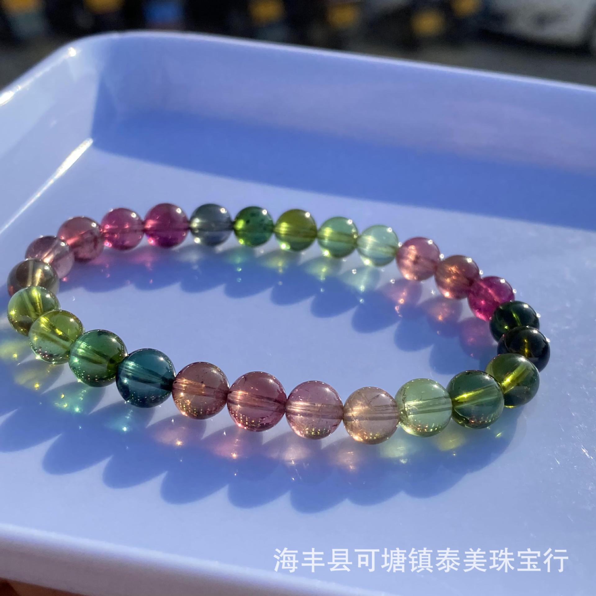 天然巴西老矿碧玺玻璃体彩虹穿巴西糖果碧玺色标碧玺时尚雅典碧玺