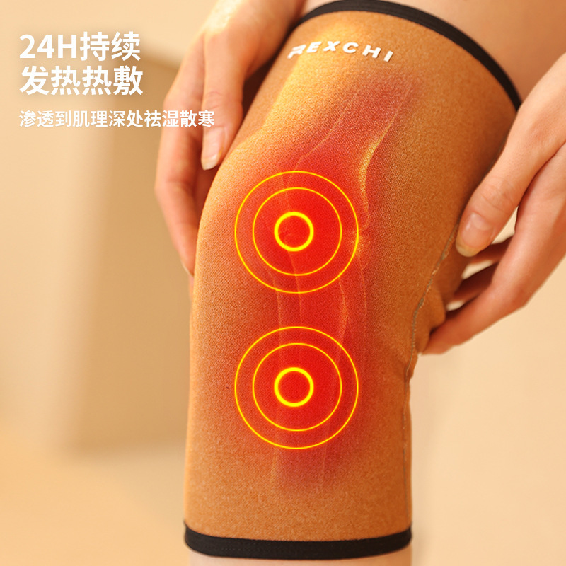 Dralon Winter Fleece-Lined Warm Kneecap Argy Wormwood Old Cold Leg Knee Joint Cold-Proof Kneecap Self-Heating Sports Kneecaps