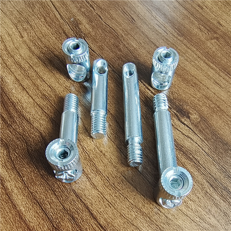 四合一螺丝连接件 加强三合一组合件衣柜橱柜大班台螺栓 五金配件