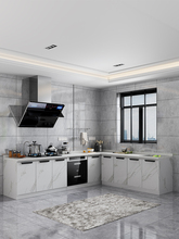 7K简易橱柜组装家用石英石台面整体厨房厨柜灶台柜一体家用公寓现