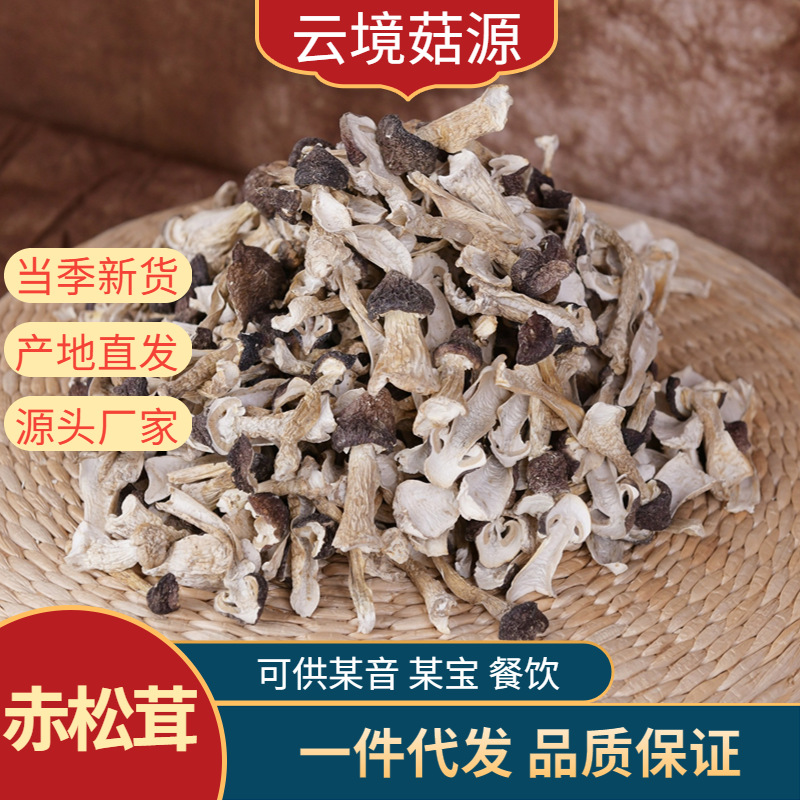 云南特产云南野生菌赤松茸干片带皮松茸带皮球盖菇干货产地直发