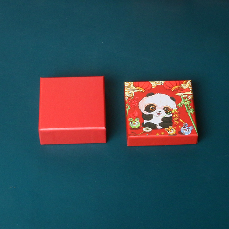 2024 New Chinese Style Jewelry Box National Trendy Style Koi Keychain Red Jewelry Packaging Box Bracelet Necklace Jewelry Box