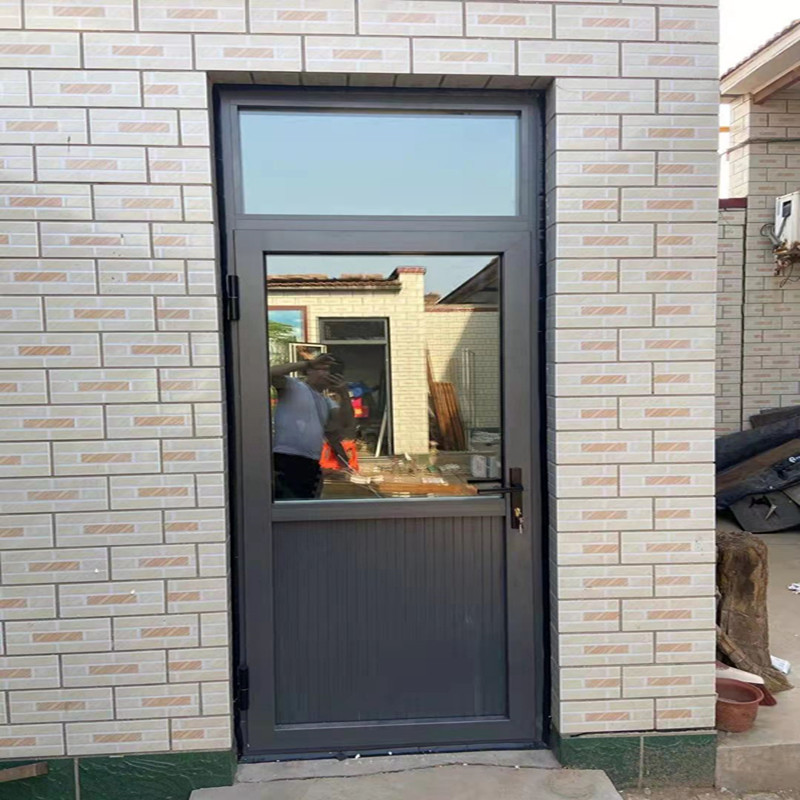 厂家批发断桥铝合金门窗  双层钢化玻璃门  65系列断桥铝平开门