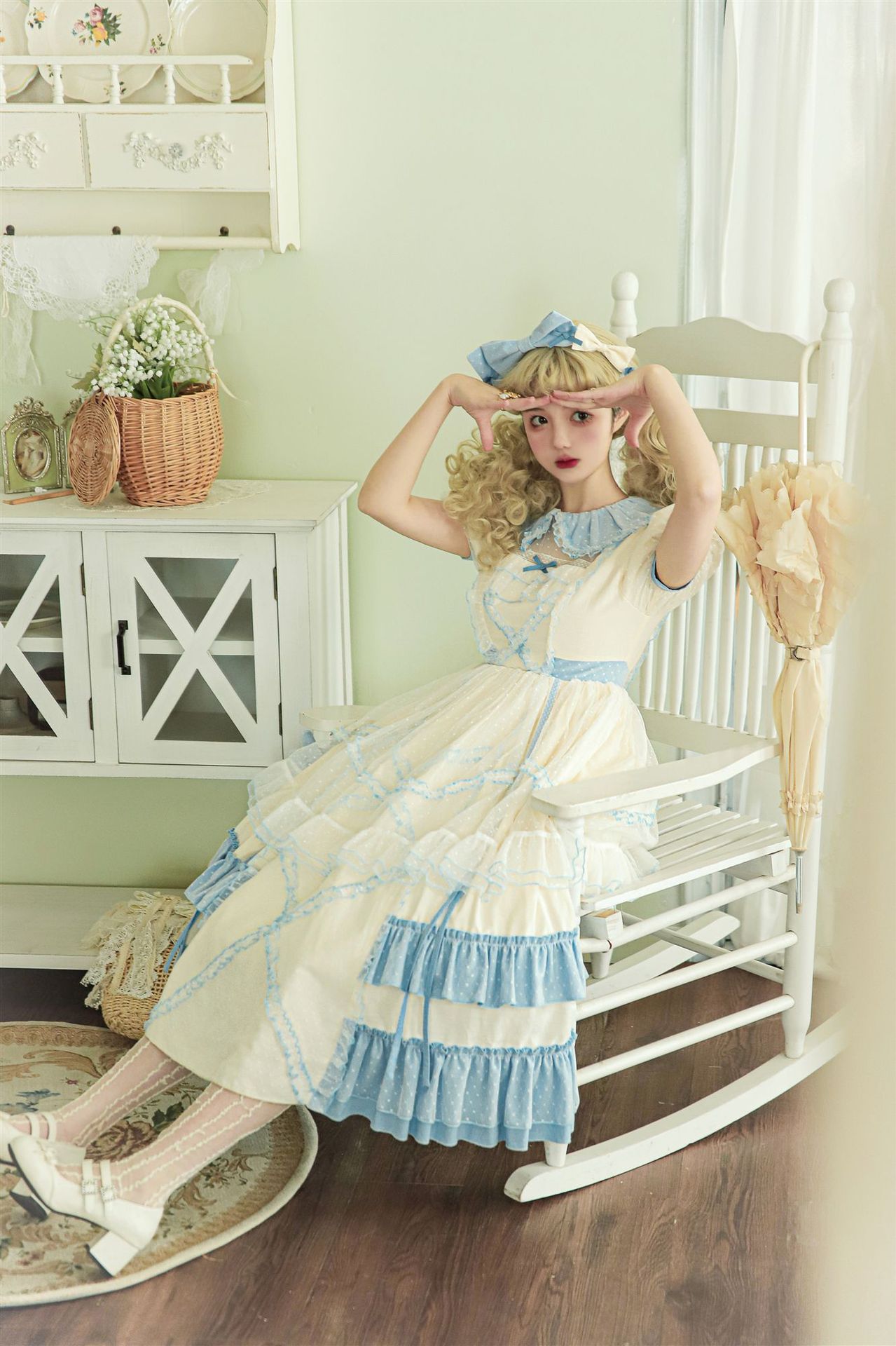 原创洛丽塔玻璃鞋之约op甜美可爱lolita短袖连衣裙lo裙洋装公主裙