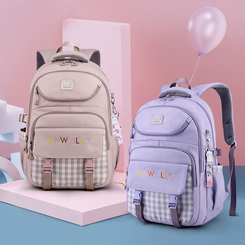 Primary School Student 2022 New Schoolbag Girl Children One Two to Four Ultra Light Decompression Girls' Schoolbags Grade Three to Six