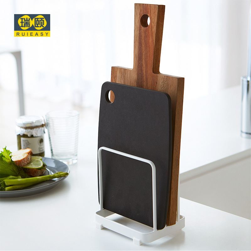 Layered Chopping Board Rack Kitchen Shelf Nordic Modern & Minimalism Solid Color Vertical Chopping Board Rack Kitchen Finishing Storage