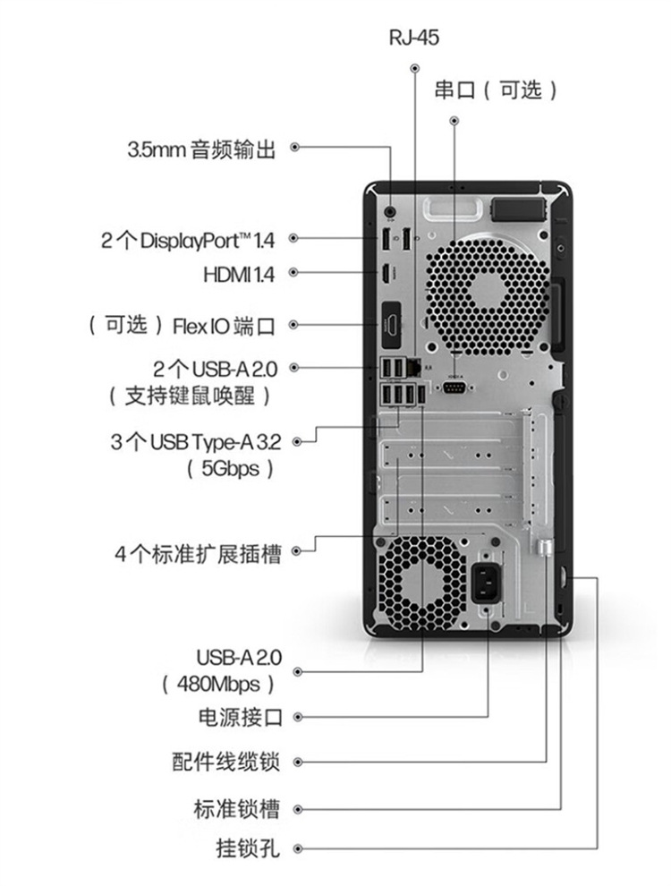 台式电脑 办公主机elite tower 680g9 i7-13700/8g/1tssd全国联保