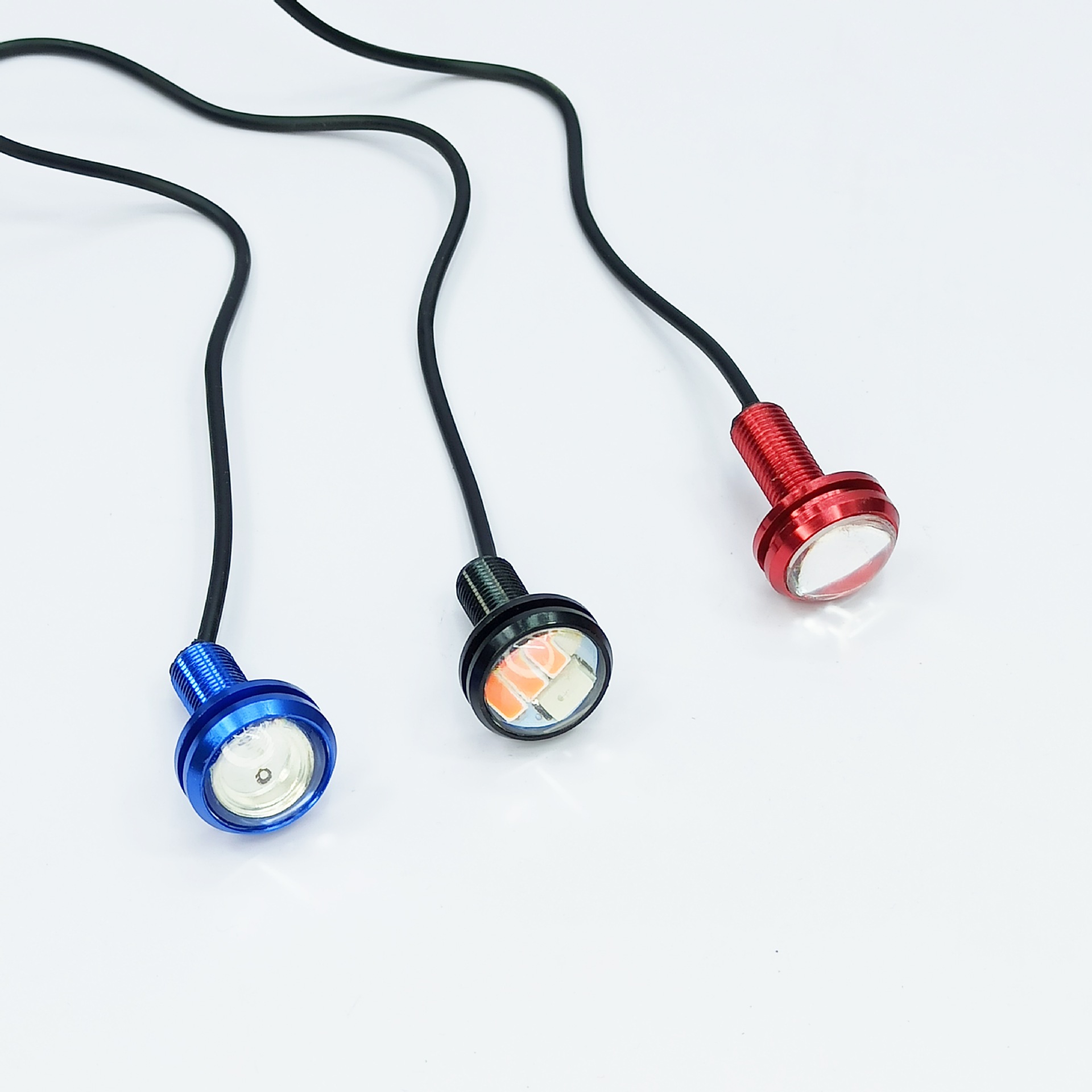 汽车摩托电动车改装12v超亮led爆闪鹰眼日行灯常亮刹车爆闪装饰灯