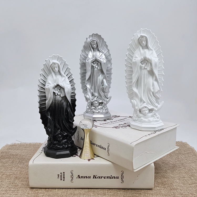 Factory Wholesale Mexico Madonna of the Yarnwinder Home Decoration Entrance Decoration Religious Hall Resin Crafts Shooting Props