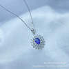 natural Sapphire Pendant luxury Set Sapphire Necklace s925 Silver Pendant Sapphire Pendant