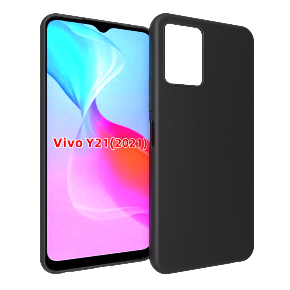 vivo y21 2021/y33s/y21s全磨砂黑色贴皮手机保护壳软胶适用素材