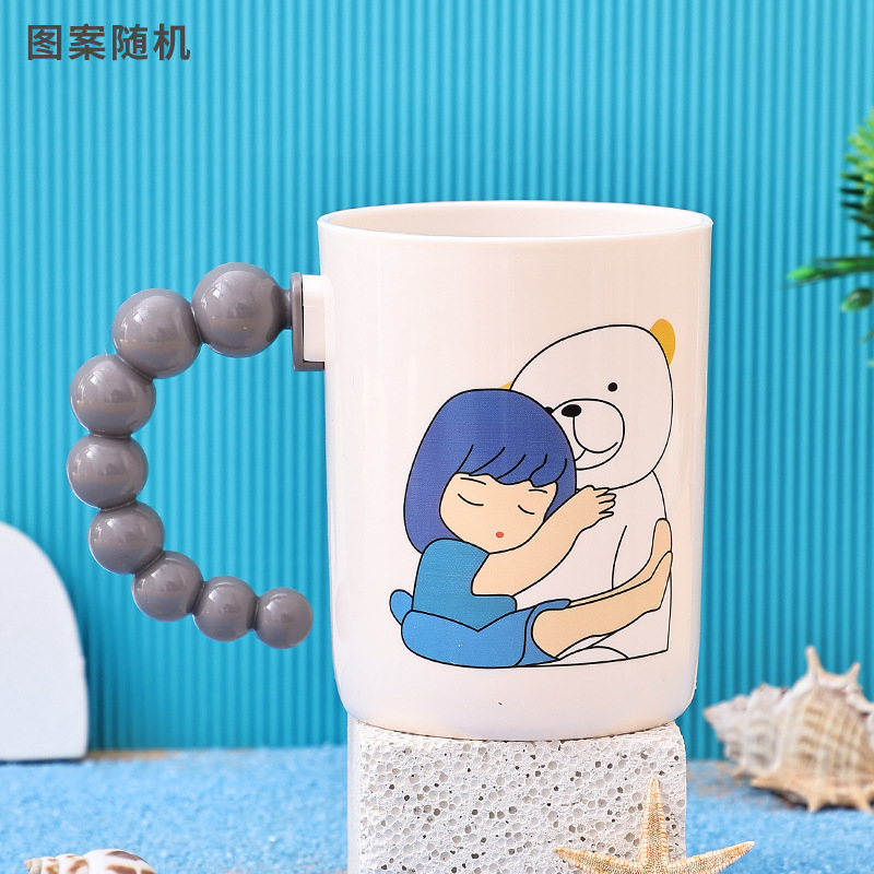 Creative Girl Mouthwash Cup Cute Style Couple Cups Milk Skin White Good-looking Cup Plastic Tooth Mug Wholesale