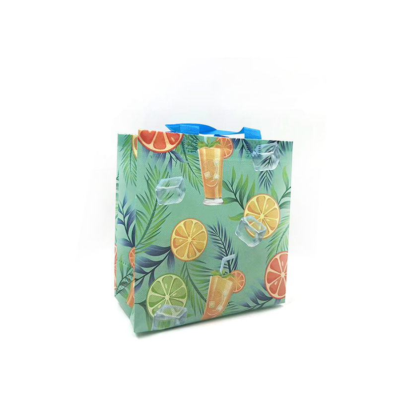 New Non-Woven Shopping Bag Fruit Printed Handbag Customized Take-out Shopping Bag Gift Bag Folding Buggy Bag