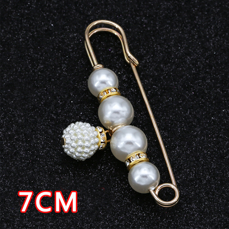 Pants Collection Waist of Trousers Artifact Waist Pin Anti-Exposure Brooch High-End Corsage Pin Accessories Pearl Brooch Clasp