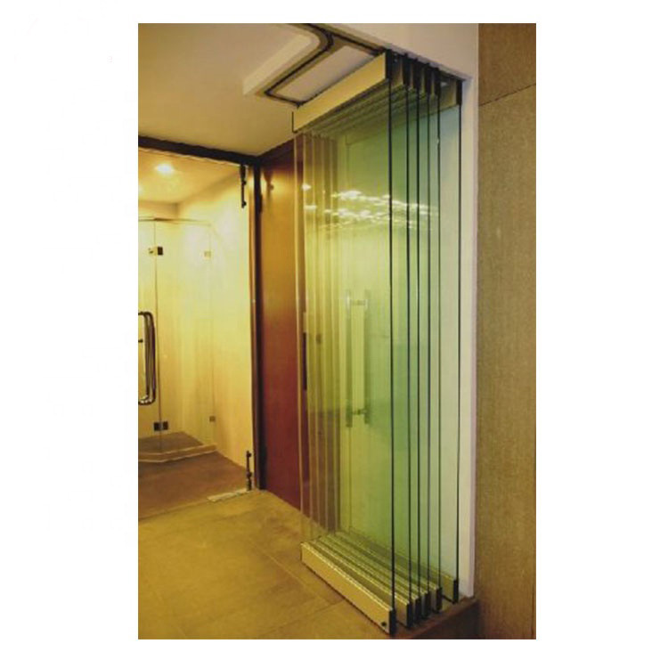 不锈钢夹铝轨道无框玻璃折叠门  阳台可收纳门窗铝合金玻璃折叠门