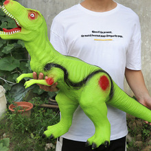 大号发声恐龙模型仿真软胶恐龙玩具霸王龙男孩儿童玩具动物地摊