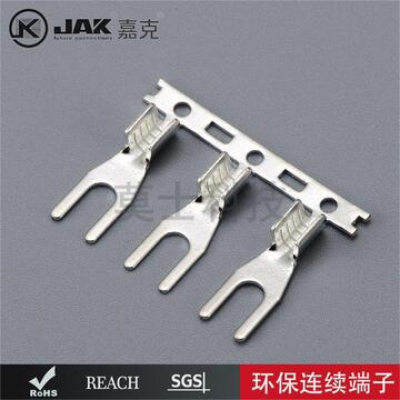 2冷压端子叉型连续端子横连地环端子接线片线耳端子横模连绕端