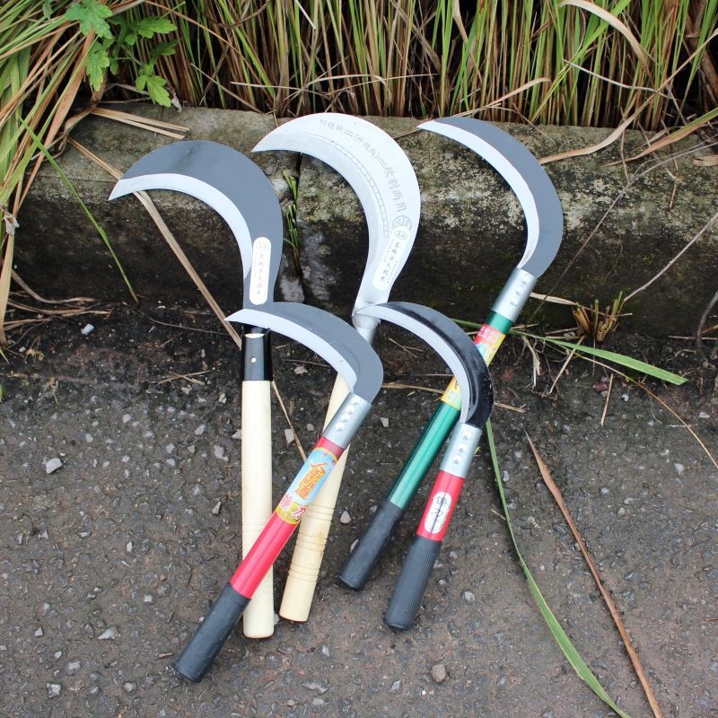 农用长柄镰刀绿化割草刀除草割镰刀韭菜弯刀割麦子打草廉刀禾镰