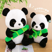 新款国宝大熊猫毛绒玩具抱枕竹子熊猫公仔宝宝陪睡玩偶批发跨境