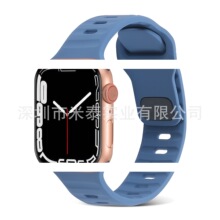 适用iwatch表带硅胶新运动方扣表带applewatchSE8苹果Ultra手表带