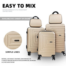 工厂批发时尚休闲ABS拉杆箱旅行箱三件套多件套登机箱行李箱套装