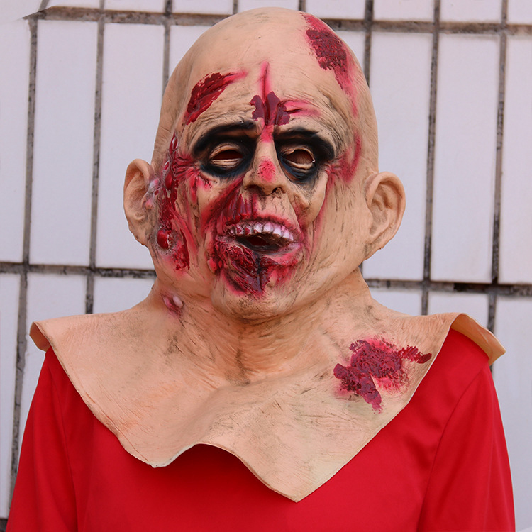 万圣节密室逃脱鬼屋酒吧整蛊道具恐怖面具大吓人装饰鬼屋面罩
