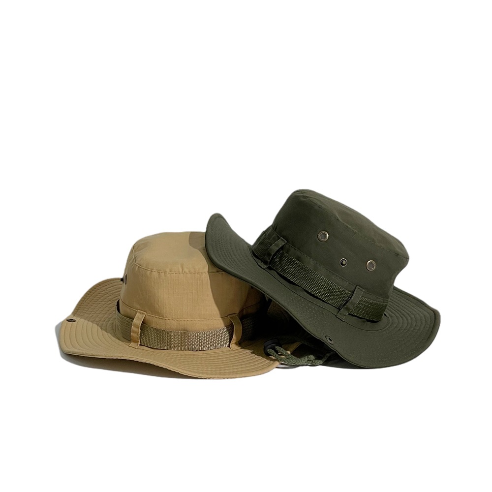 Summer Outdoor Bucket Hat Camping Sun Hat Fishing Alpine Cap Jungle Sun Protection Boonie Hat Cross-Border Hat Wholesale