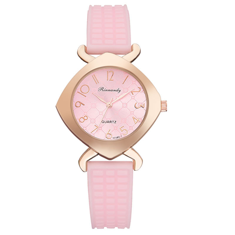 2023 New Women Silicone Quartz Watch Square Shell round Dial Female Student Silicone Band Watch Retail Wholesale Can Be Fixed