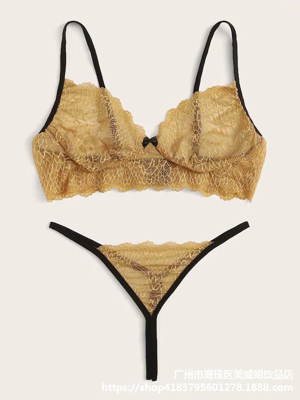 sexy lingerie sexy lace split bikini two-piece set