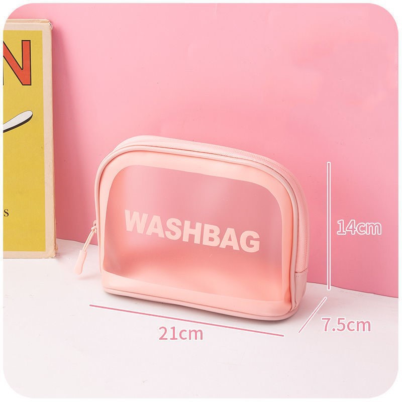 New Pvc Waterproof Wash Bag Korean Travel Large Capacity Cosmetic Bag Portable and Cute Portable Pouch