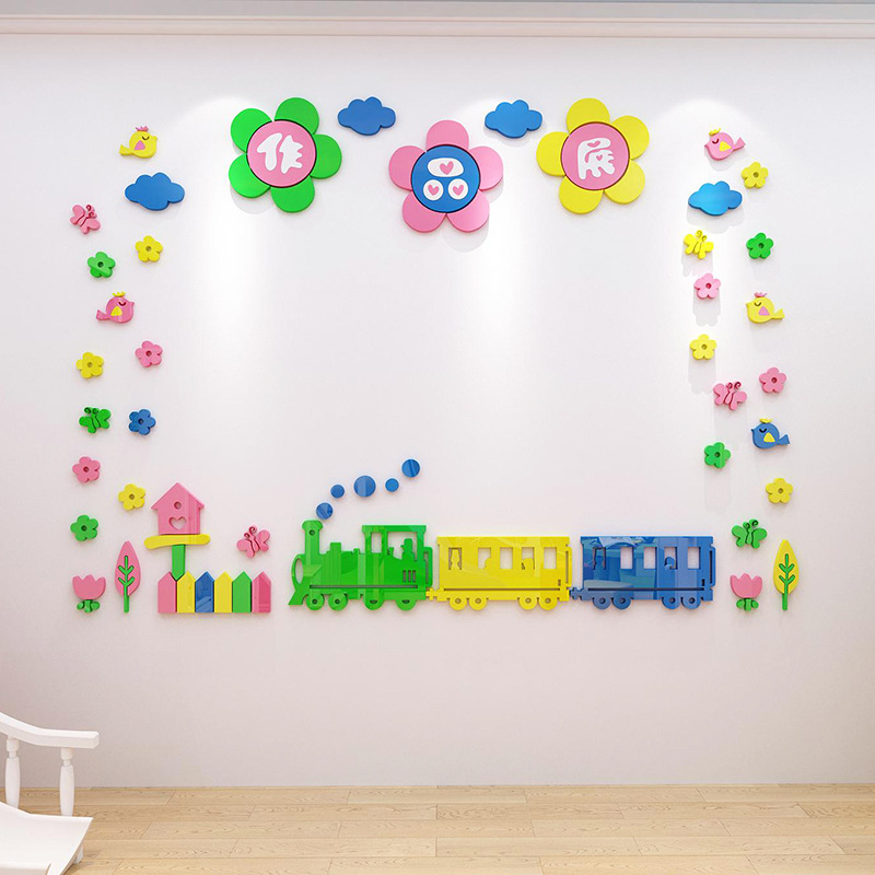 作品展示栏墙面贴纸教室布置装饰班级文化创意幼儿园阅读区图书角