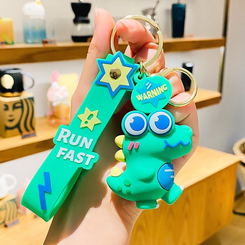 Creative and Refined Dinosaur Doll Keychain Pendant Car Lanyard Schoolbag Accessories Ins a Pair of Small Gifts Wholesale