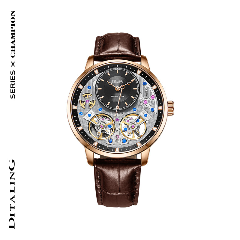 迪塔手表德国品牌新款名表镂空自动机械表商务跨境专供速卖通热卖