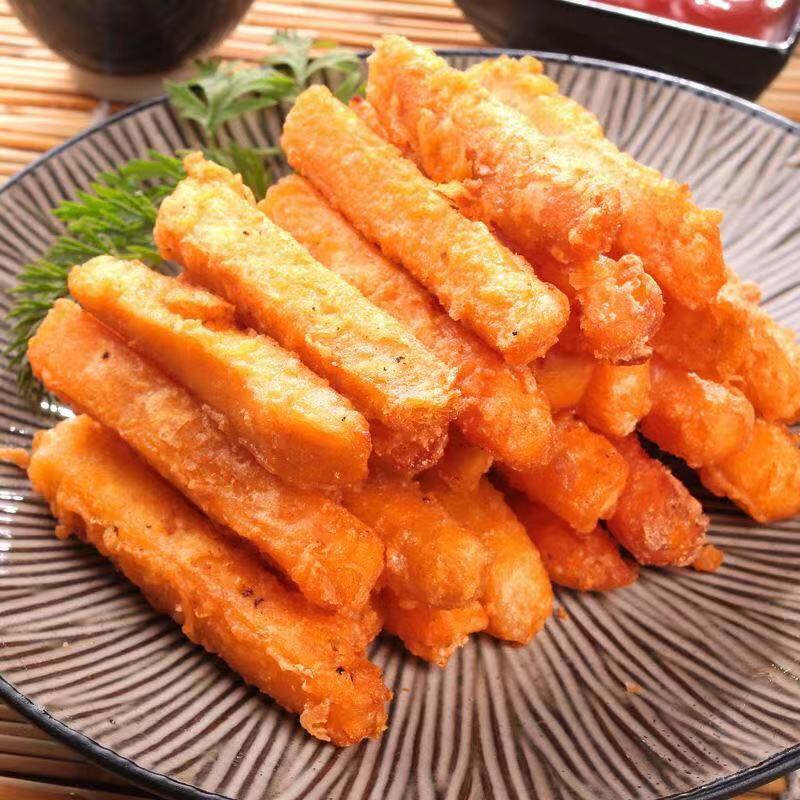 黄金地瓜条1kg番薯条冷冻半成品油炸甘梅地瓜条商用批发油炸小吃