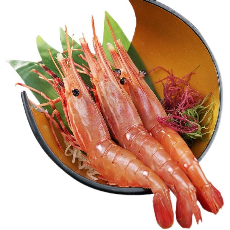 加拿大牡丹虾刺身1kg 19-22cm活冻斑点虾即食日料刺身拼盘送酱油