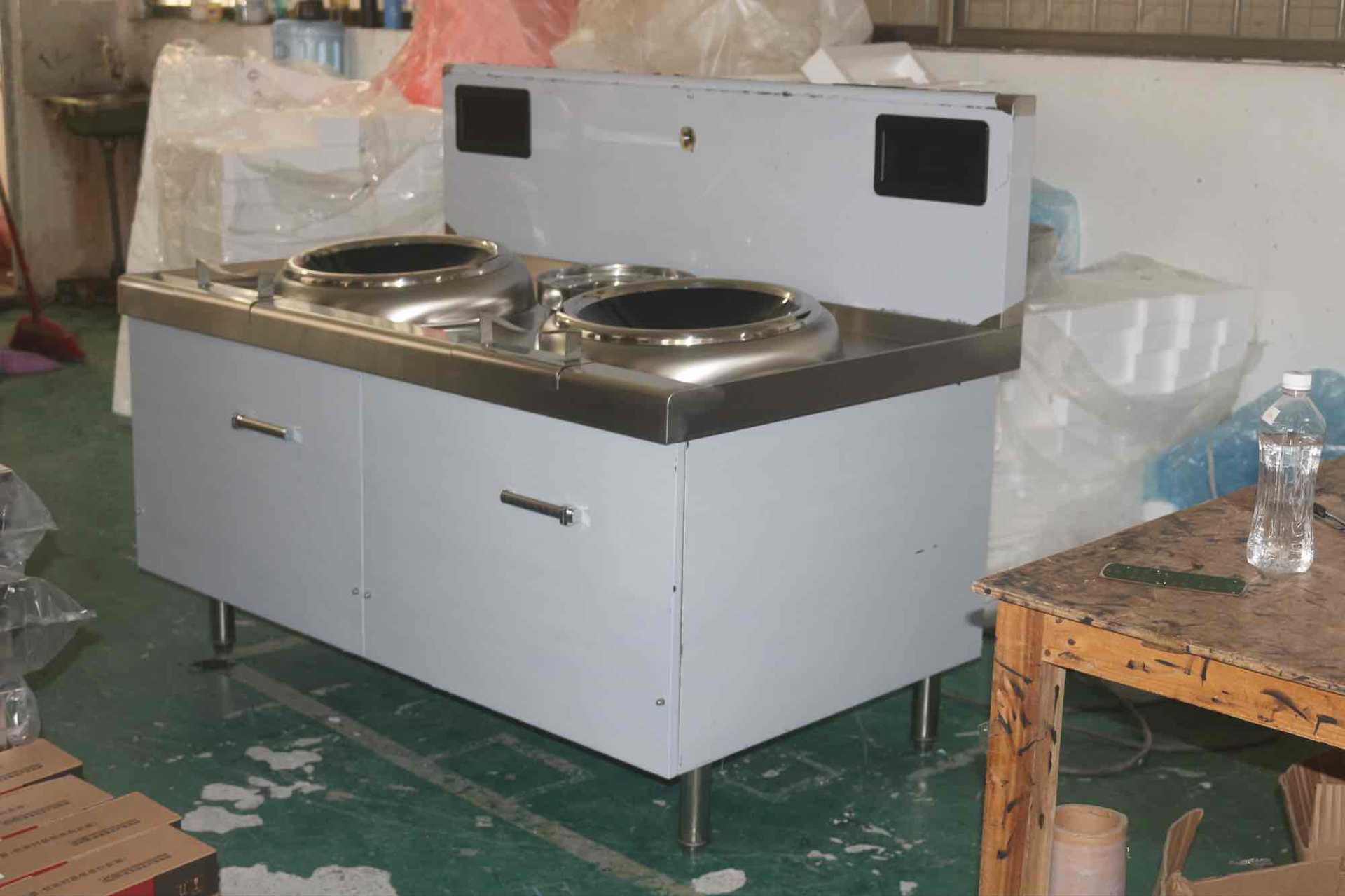 爱日子商用大功率15kw双头单尾电磁炉灶猛火炒菜炉磁控彩屏显示