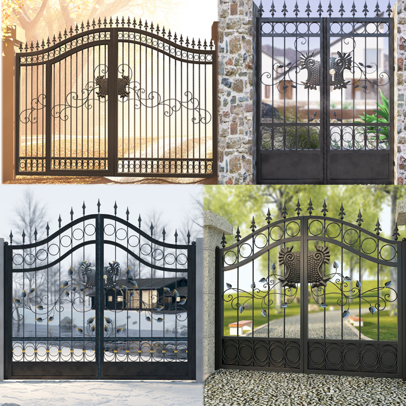 欧式铁艺大门豪华别墅门户外铁门庭院门入户门花园院子婚庆门