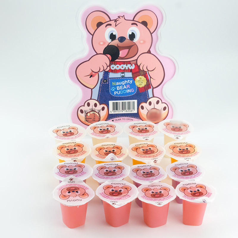 超友味皮乐熊果冻布丁450g 盒装儿童休闲食品点心 果味果冻批发