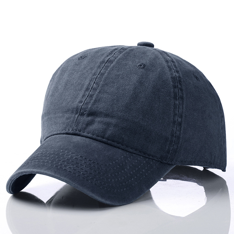 New Korean Washed-out Baseball Cap Women's Distressed Solid Color Peaked Cap Men's Retro Outdoor Soft Top Cowboy Hat Wholesale